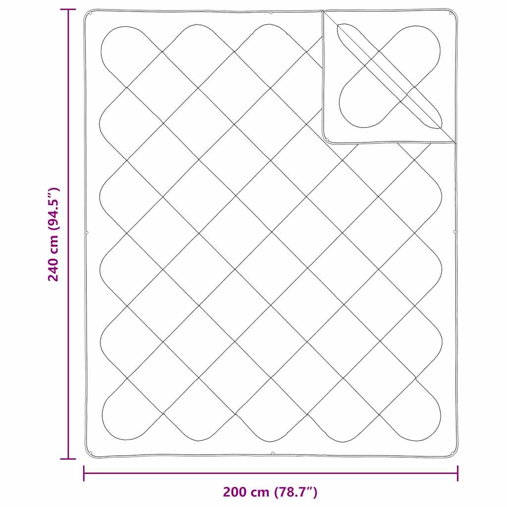 Κουβέρτα 2 σε 1 Λευκό 240 x 200 cm Πολυεστέρας - Pakobazaar