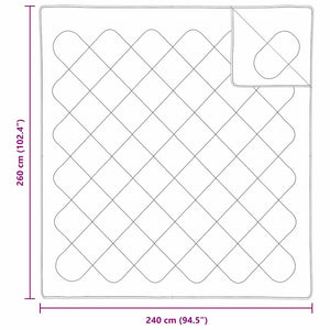 Κουβέρτα 2 σε 1 Λευκό 240 x 260 εκ. Πολυεστέρας - Pakobazaar