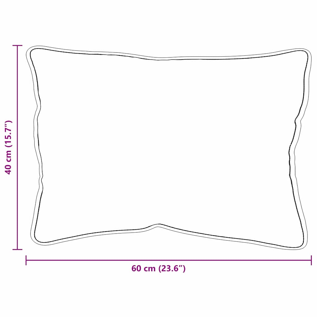 Μαξιλάρι 2 pcs Λευκό 61 x 41 x 20 εκ Βαμβάκι και Πολυεστέρας