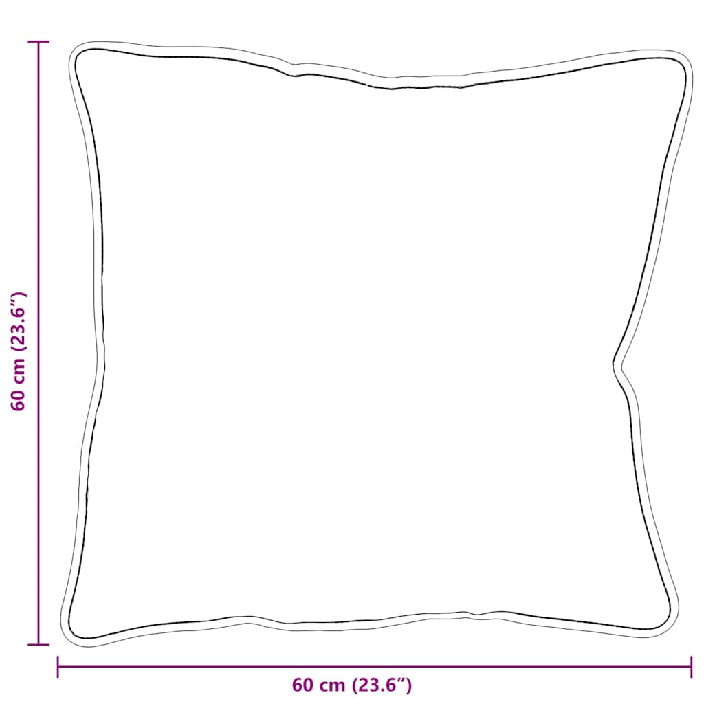Μαξιλάρι 2 pcs Λευκό 60 x 60 x 20 εκ Βαμβάκι και Πολυεστέρας