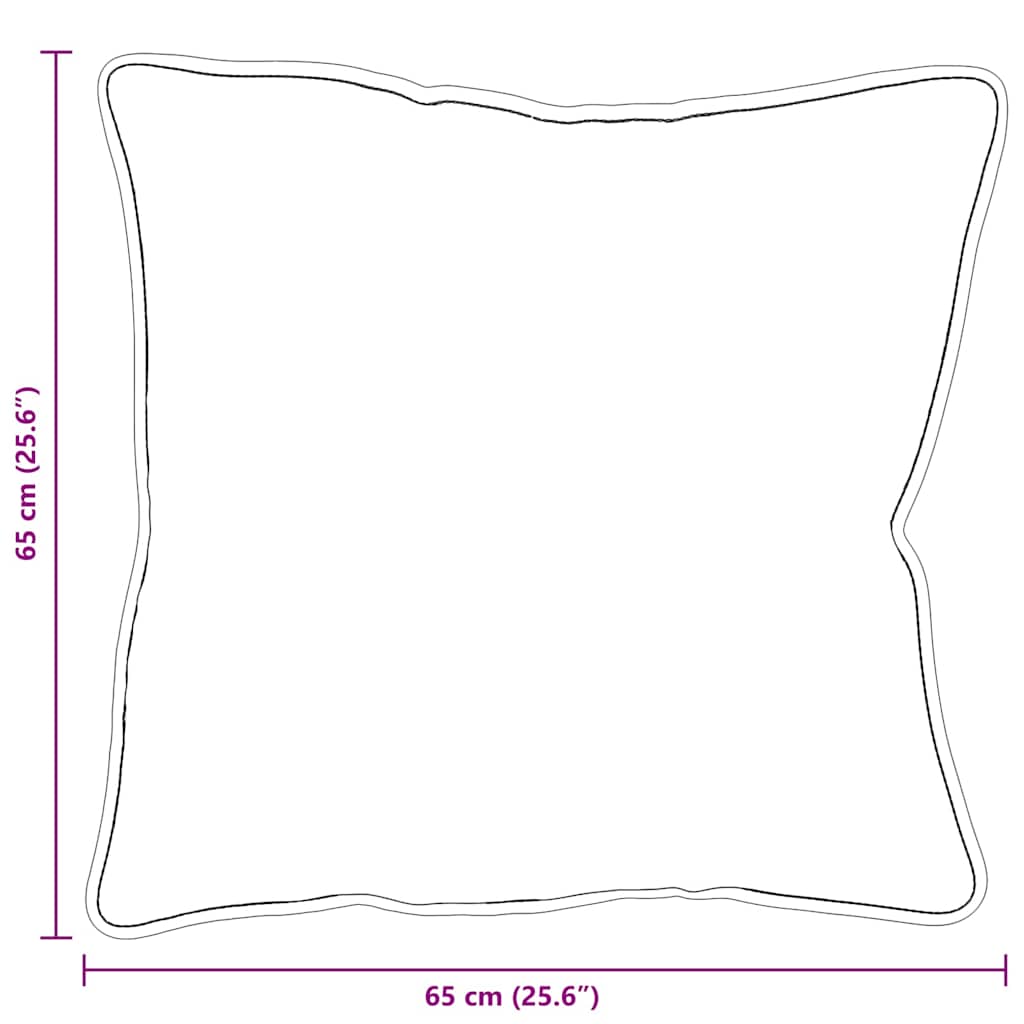 Μαξιλάρι 2 pcs Λευκό 65 x 65 x 20 εκ Βαμβάκι και Πολυεστέρας