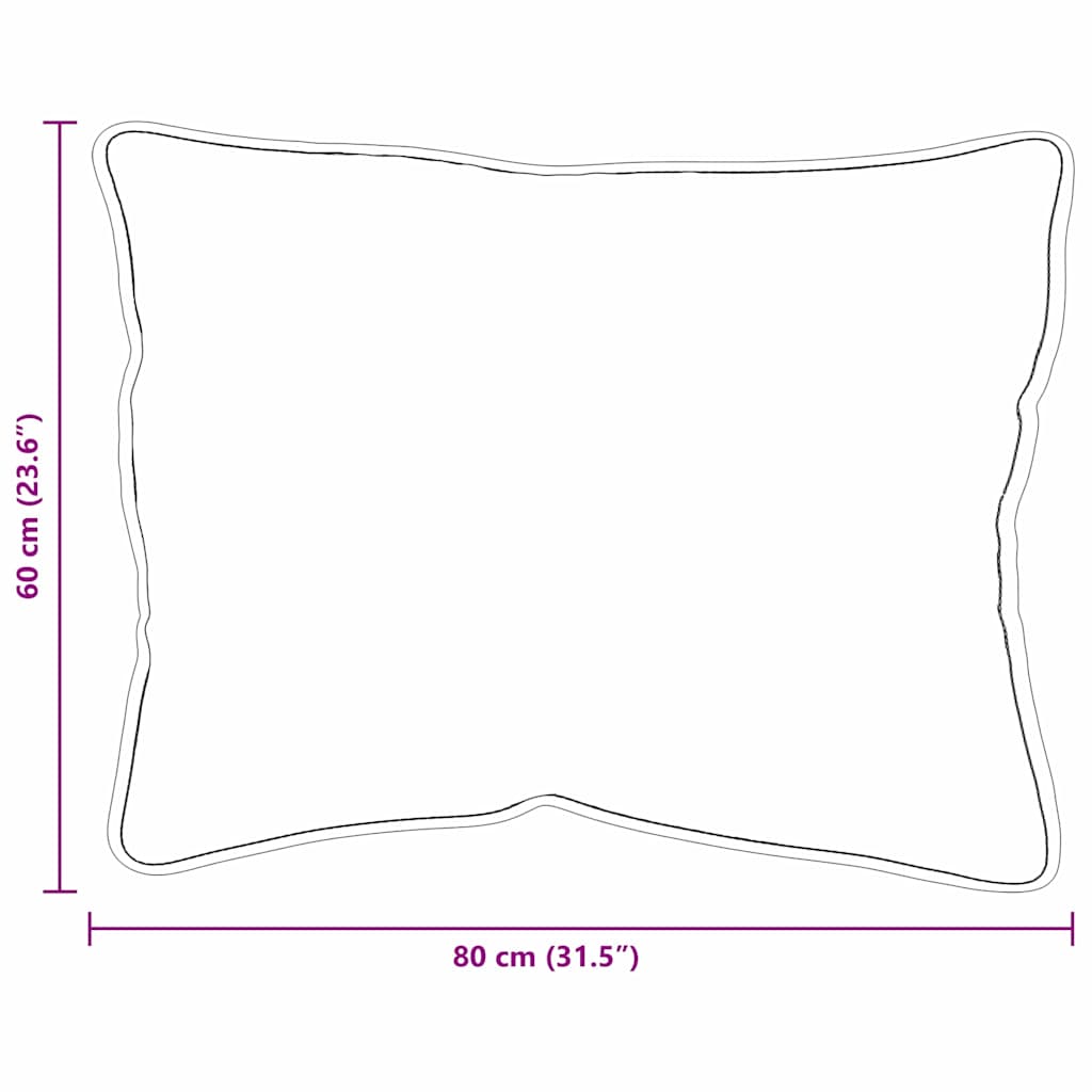 Μαξιλάρι 2 pcs Λευκό 80 x 60 x 20 εκ Βαμβάκι και Πολυεστέρας