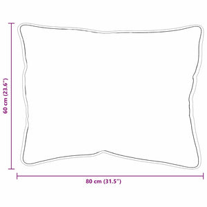 Μαξιλάρι 2 τμχ. 80 x 60 x 20 εκ Πολυεστέρας Λευκό
