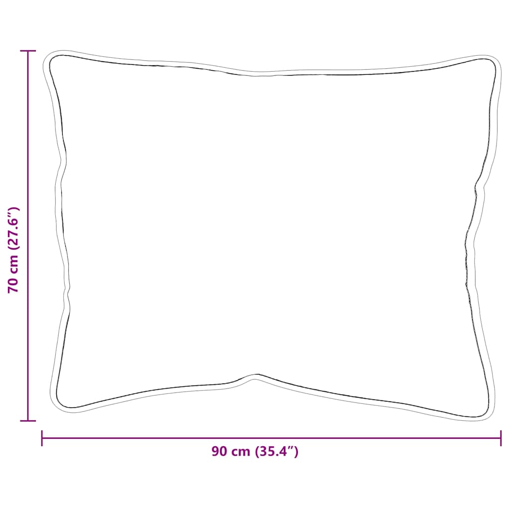 Μαξιλάρι 2 pcs Λευκό 90 x 70 x 40 εκ Βαμβάκι και Πολυεστέρας