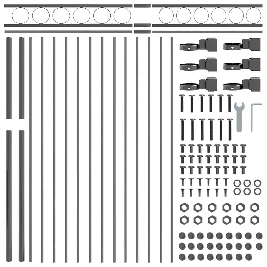 Στοιχείο Φράχτη Γκρι 170 x 130 εκ. Ατσάλι