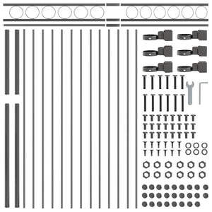 Στοιχείο Φράχτη ASSEN 170 x 170 εκ. Ατσάλι Γκρι