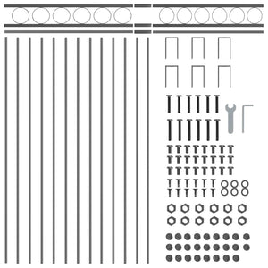 Στοιχείο Φράχτη ASSEN 170 x 100 εκ. Ατσάλι Γκρι