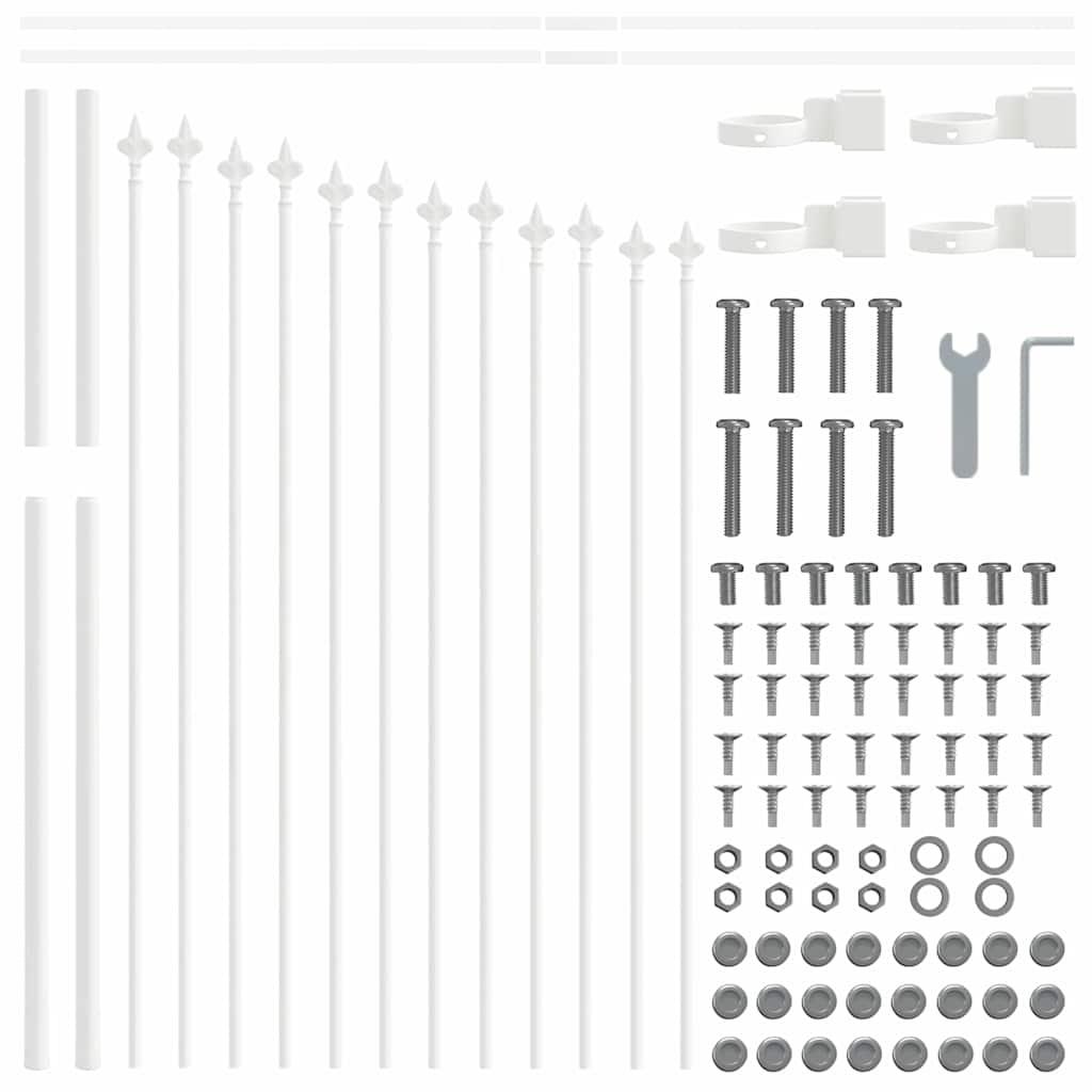 Φράχτης Κήπου Woerden Λευκό 170 x 140 εκ