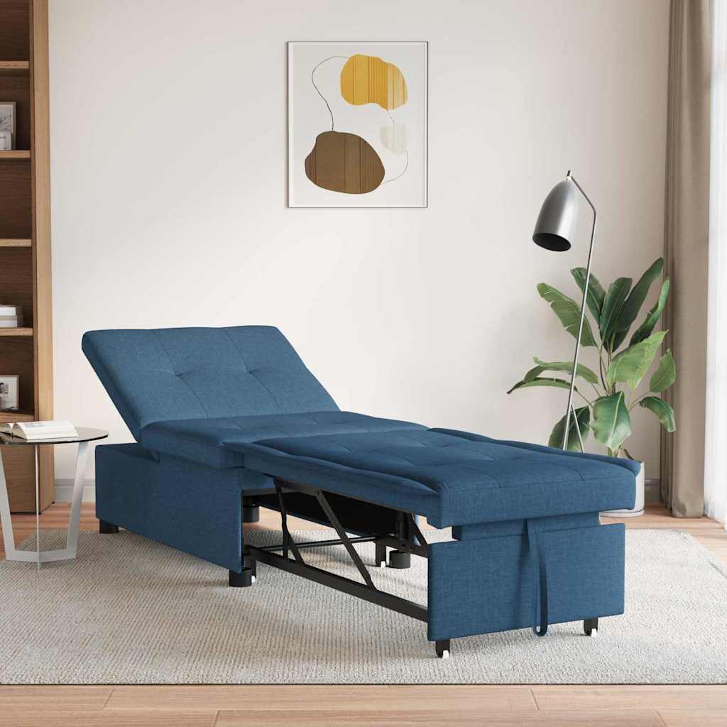Καναπές Κρεβάτι Μπλε 194 x 50 x 82 εκ. ύφασμα - Pakobazaar