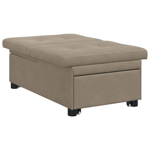 Καναπές Κρεβάτι Taupe 194 x 67 x 82 εκ Μικροΐνες - Pakobazaar