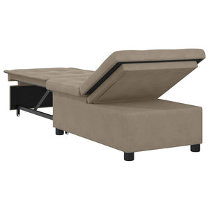 Καναπές Κρεβάτι Taupe 194 x 67 x 82 εκ Μικροΐνες - Pakobazaar