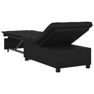 Καναπές Κρεβάτι Μαύρο 194 x 67 x 82 εκ Μικροΐνες - Pakobazaar
