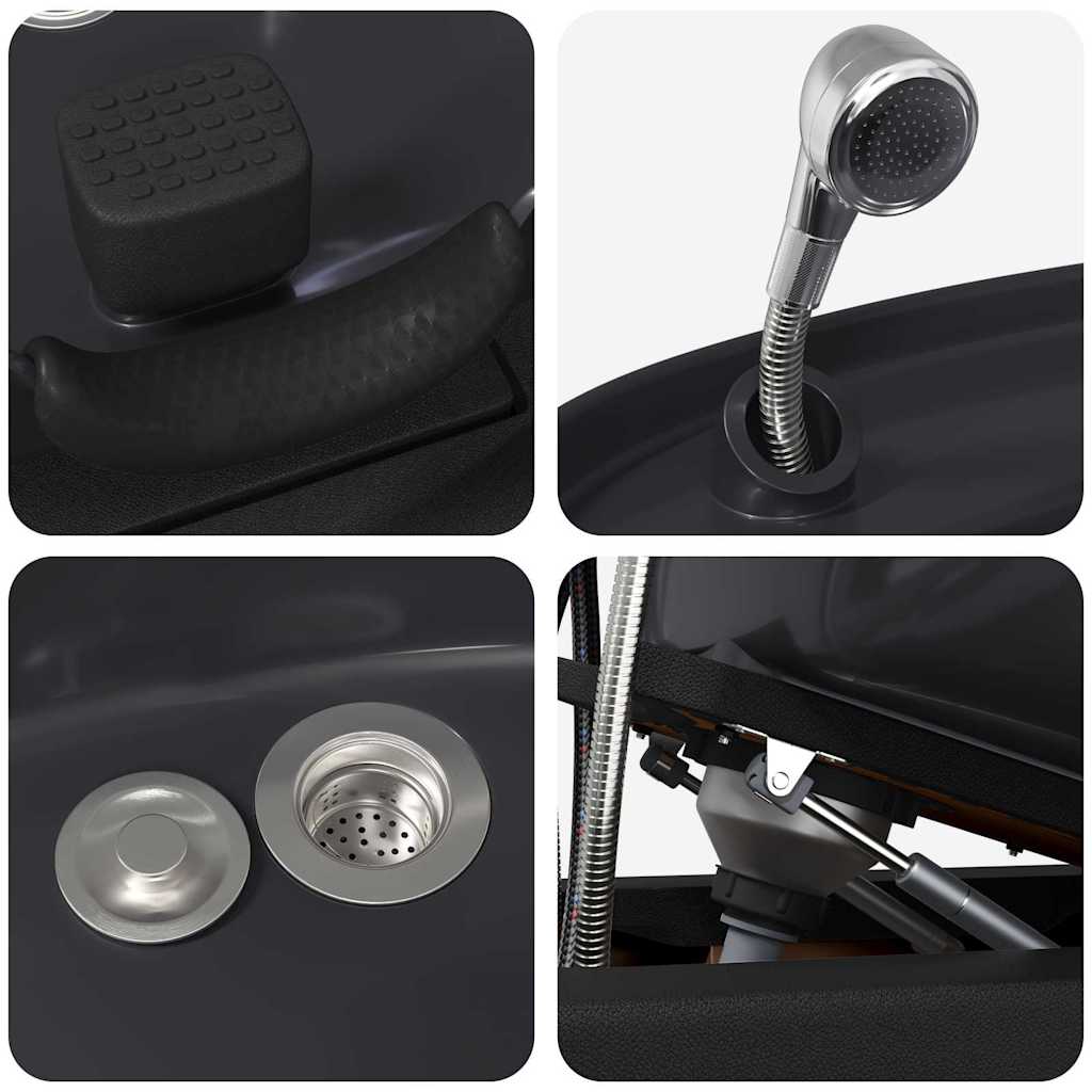 Καρέκλα Σαμπουάν Μαύρο 136 x 60 x 92 εκ. PVC - Pakobazaar