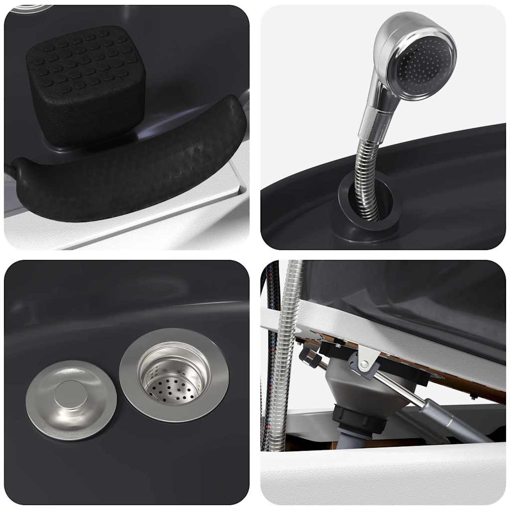 Καρέκλα Σαμπουάν Λευκό και Μαύρο 136 x 60 x 92 εκ. PVC - Pakobazaar