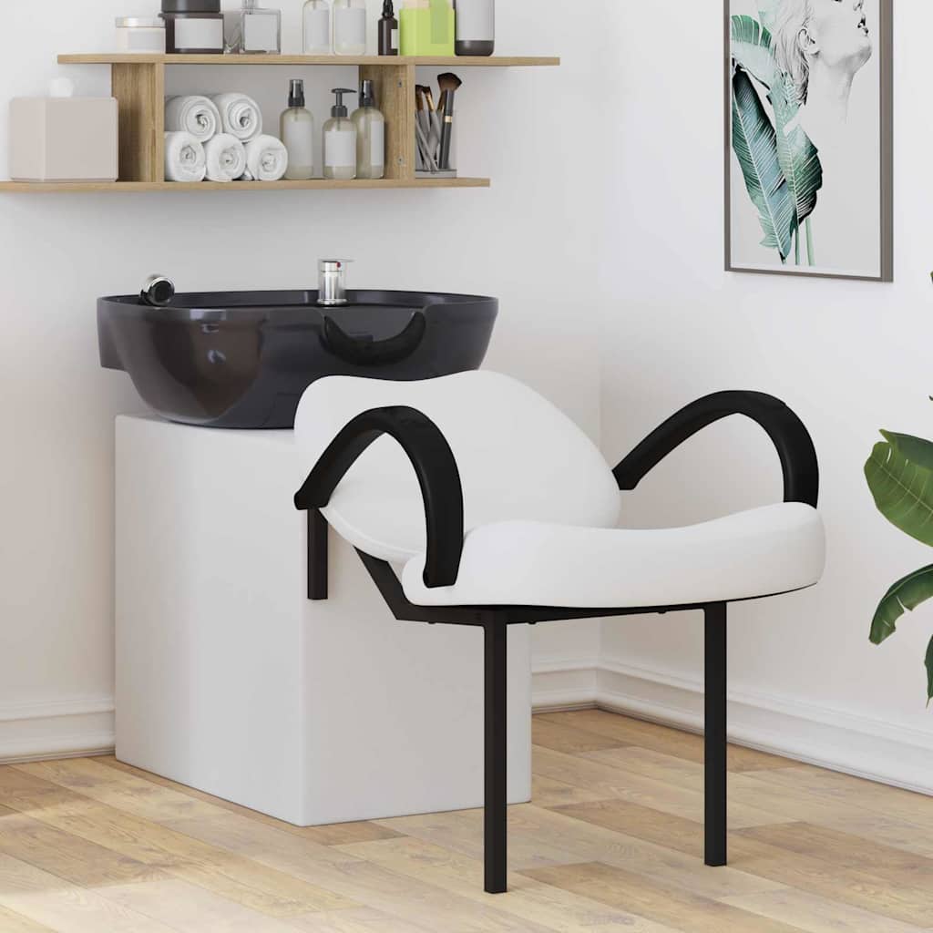 Καρέκλα Σαμπουάν Λευκό και Μαύρο 136 x 60 x 92 εκ. PVC - Pakobazaar