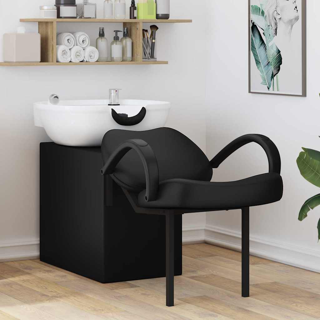 Καρέκλα Σαμπουάν Μαύρο και Λευκό 136 x 60 x 92 εκ. PVC - Pakobazaar