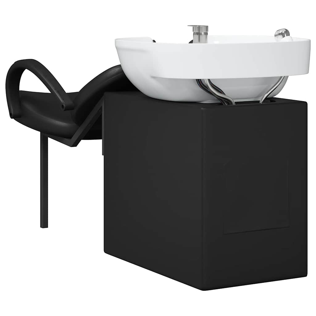 Καρέκλα Σαμπουάν Μαύρο και Λευκό 136 x 60 x 92 εκ. PVC - Pakobazaar