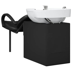 Καρέκλα Σαμπουάν Μαύρο και Λευκό 136 x 60 x 92 εκ. PVC - Pakobazaar