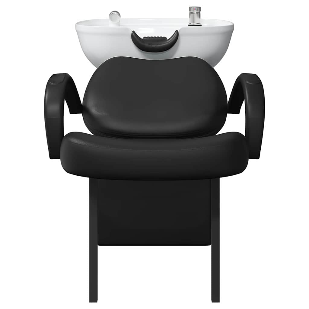 Καρέκλα Σαμπουάν Μαύρο και Λευκό 136 x 60 x 92 εκ. PVC - Pakobazaar