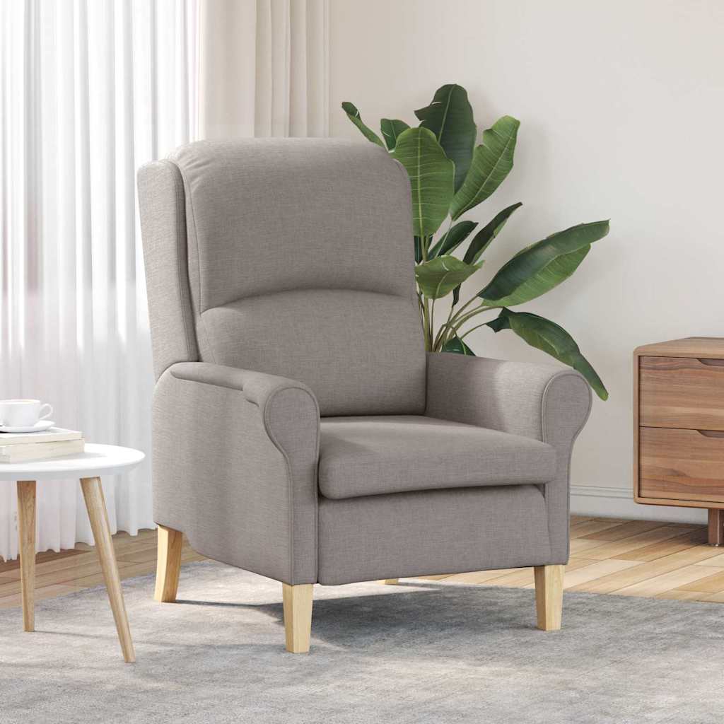 Πολυθρόνα Taupe 76 x 94 x 102 εκ. ύφασμα - Pakobazaar