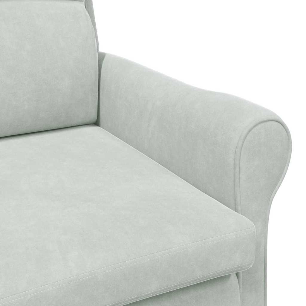 Πολυθρόνα Ανοιχτό γκρι 76 x 94 x 102 εκ. Βελούδο - Pakobazaar