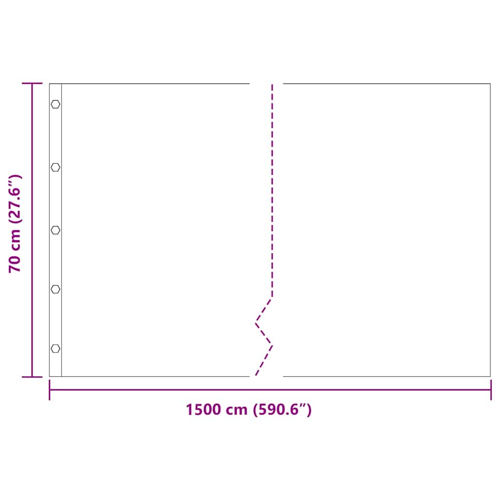 Φράγμα ριζών Μαύρο 0,7 x 15 μέτρα Πολυαιθυλένιο - Pakobazaar