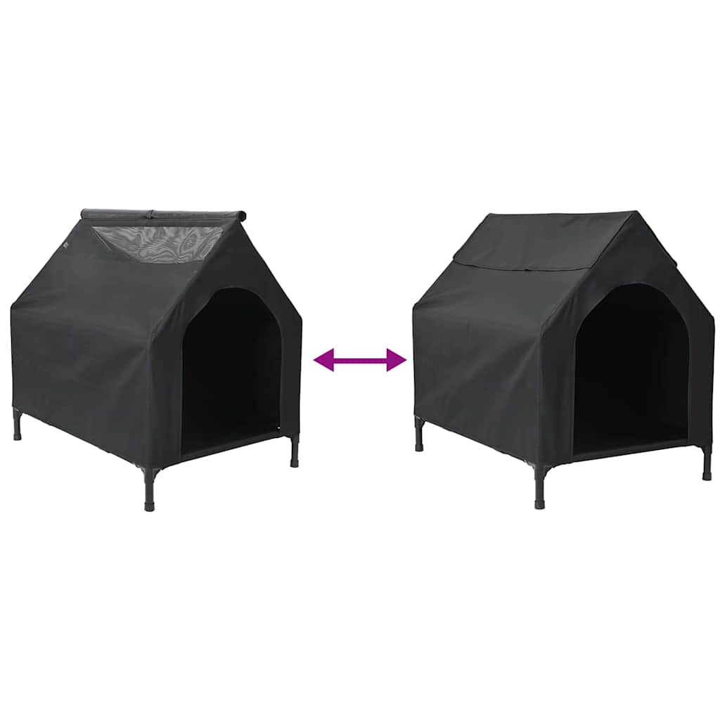 Σπίτι για κατοικίδια Μαύρο 110 x 75 x 90 εκ Ατσάλι - Pakobazaar