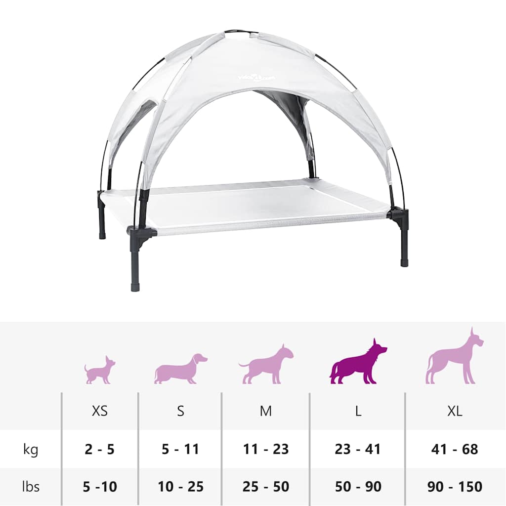 Κρεβάτι Σκύλου Ασημί Γκρι 90 x 81 x 80,5 εκ Ατσάλι