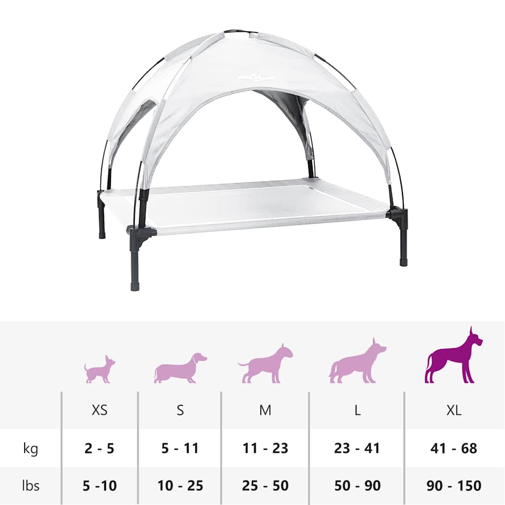 Κρεβάτι Σκύλου Ασημί Γκρι 104 x 86 x 84,5 εκ Ατσάλι