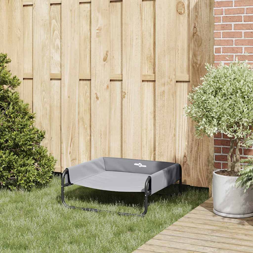 Κρεβάτι Σκύλου Ανοιχτό γκρι 70 x 70 x 28,5 εκ. Ατσάλι - Pakobazaar