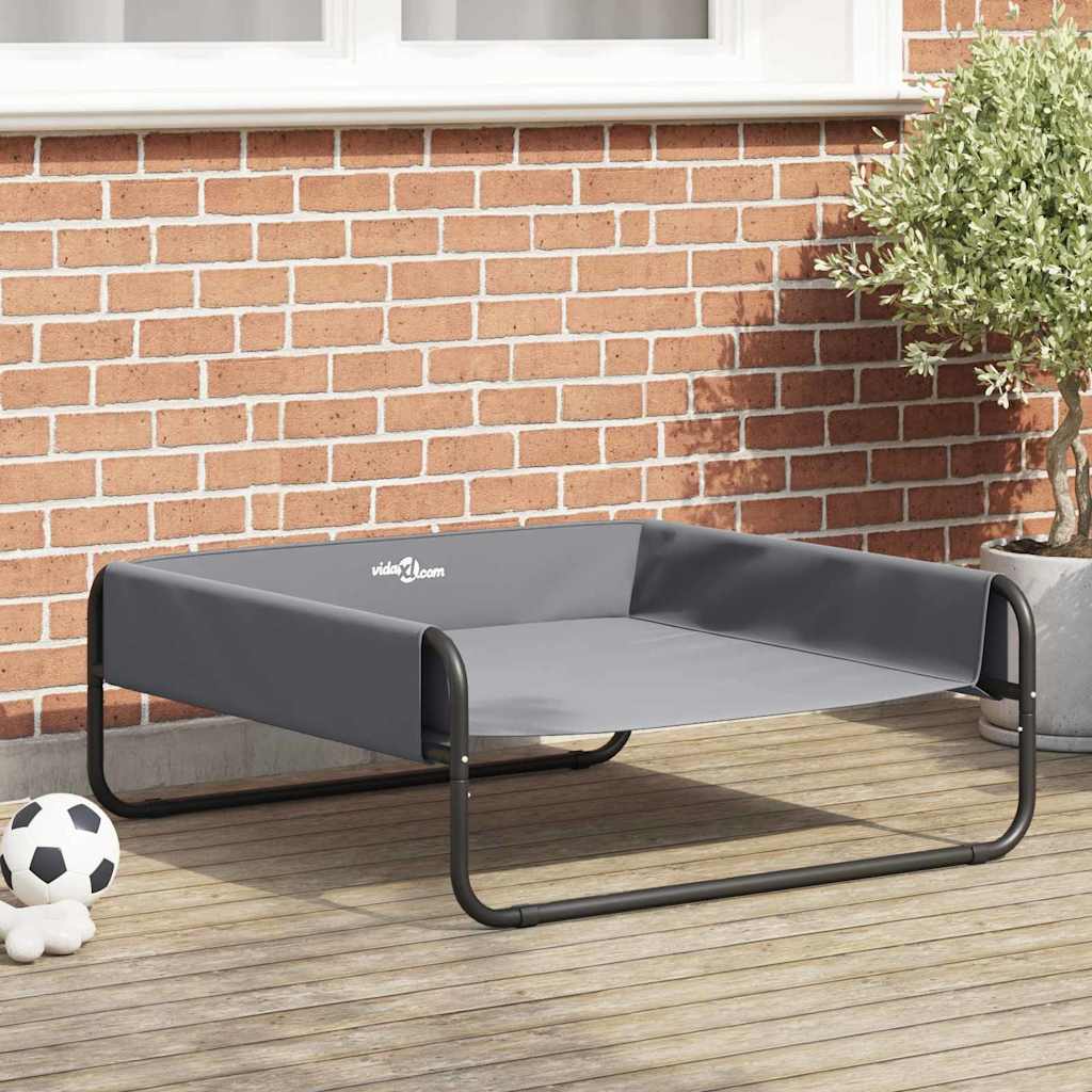 Κρεβάτι Σκύλου Ανοιχτό γκρι 85 x 85 x 33 εκ. Ατσάλι - Pakobazaar