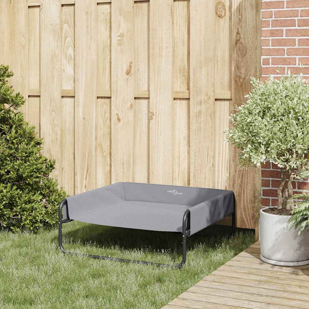 Κρεβάτι Σκύλου Ανοιχτό γκρι 85 x 85 x 33 εκ. Ατσάλι - Pakobazaar