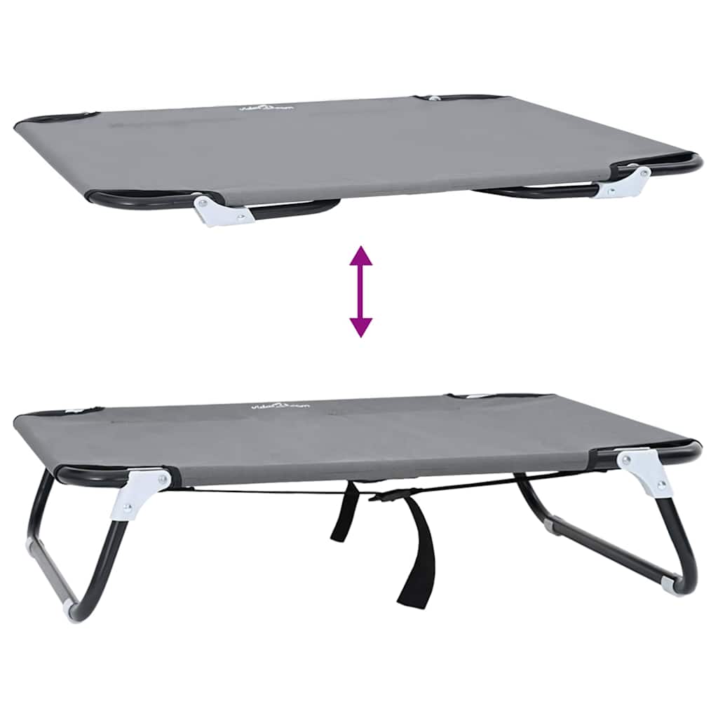 Κρεβάτι Σκύλου Ανοιχτό γκρι 70 x 46 x 18 εκ. Ατσάλι - Pakobazaar