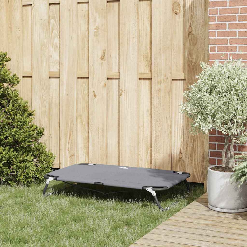 Κρεβάτι Σκύλου Ανοιχτό γκρι 90 x 55 x 18 εκ. Ατσάλι - Pakobazaar