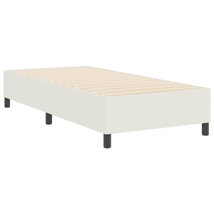 Κρεβάτι πλατφόρμα Κρεμ 90 x 190 cm Υφασμάτινο Κορντουρά - Pakobazaar