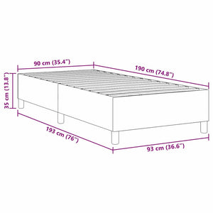Κρεβάτι πλατφόρμα Κρεμ 90 x 190 cm Υφασμάτινο Κορντουρά - Pakobazaar