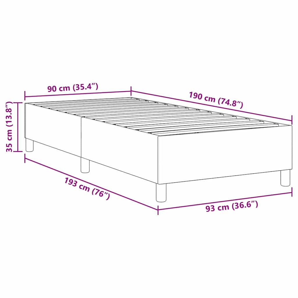 Κρεβάτι πλατφόρμα Μπλε 90 x 190 cm Υφασμάτινο Κορντουρά - Pakobazaar