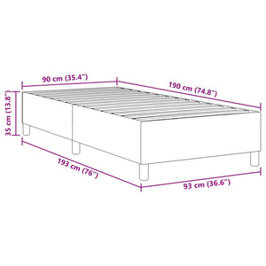 Κρεβάτι πλατφόρμα Γκρι Πράσινο 90 x 190 cm Υφασμάτινο Κορντουρά - Pakobazaar