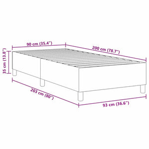 Κρεβάτι πλατφόρμα Σκούρο Γκρι 90 x 200 cm ύφασμα - Pakobazaar