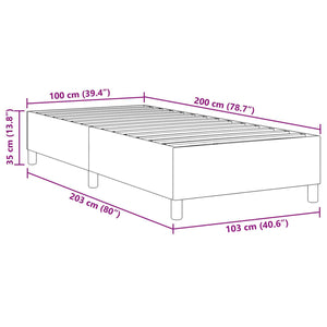 Κρεβάτι πλατφόρμα Ανοιχτό γκρι 100 x 200 cm
