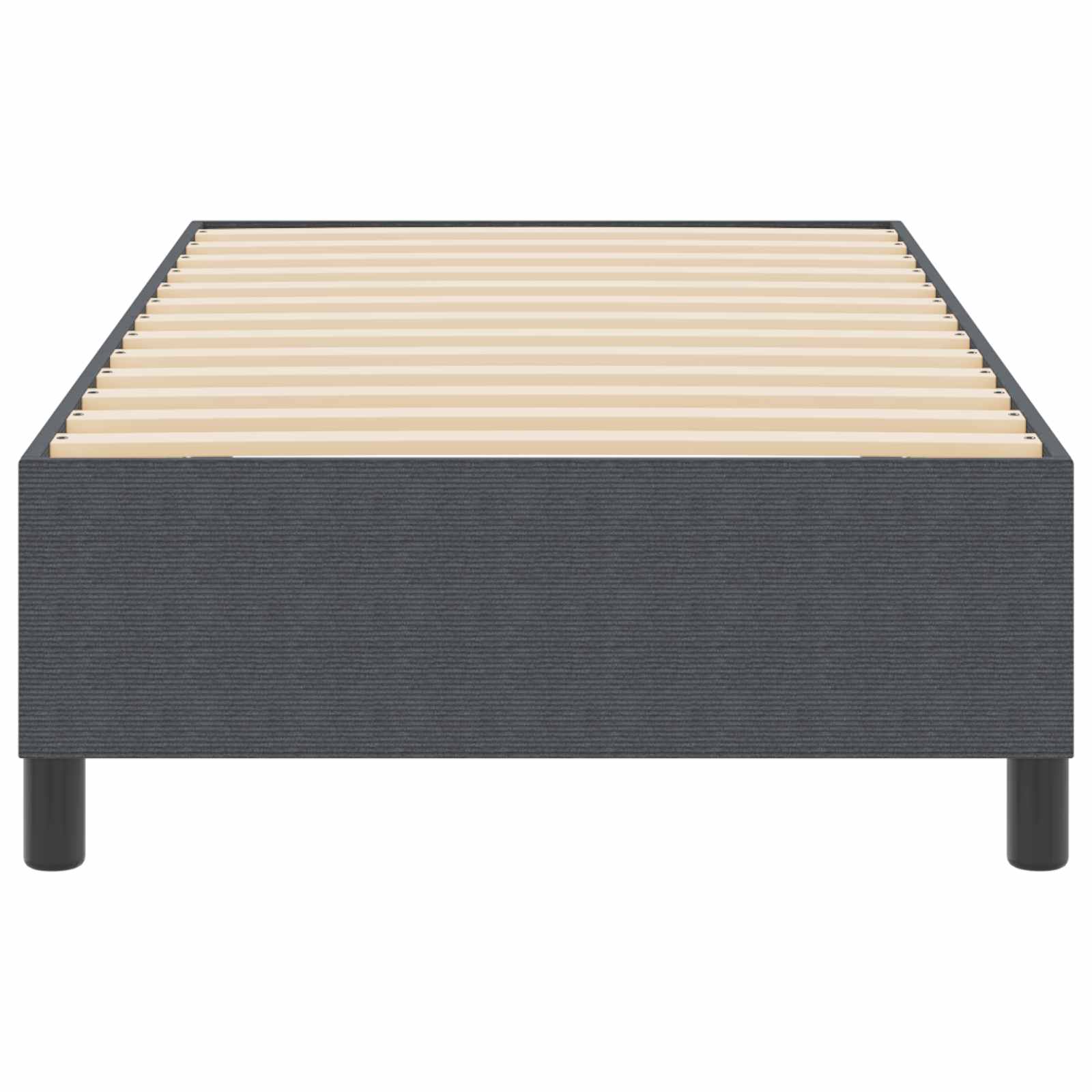 Κρεβάτι πλατφόρμα Σκούρο Γκρι 100 x 200 cm Υφασμάτινο Κορντουρά