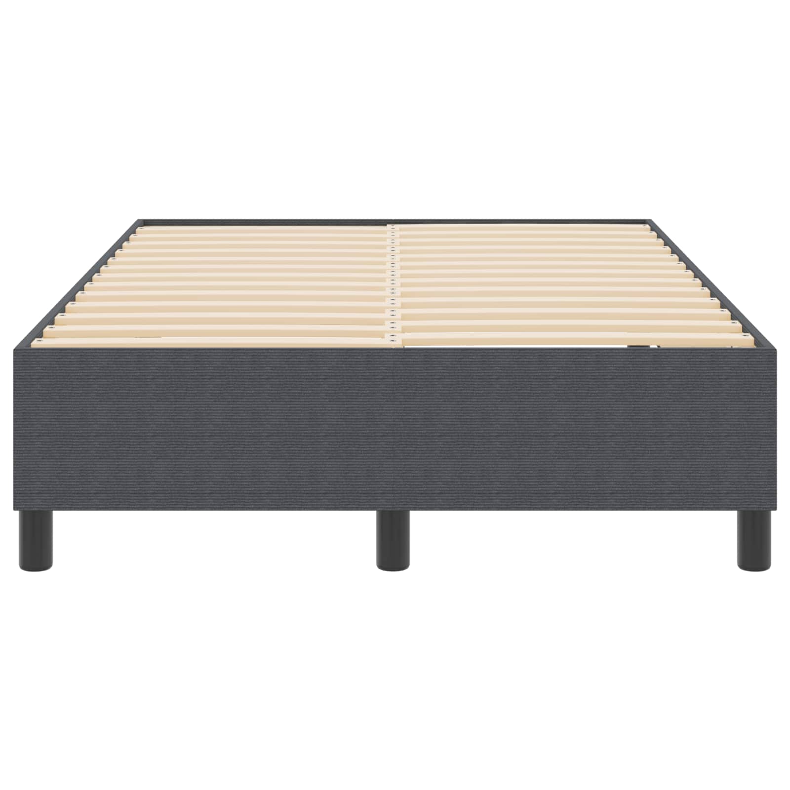 Κρεβάτι πλατφόρμα Σκούρο Γκρι 120 x 190 cm Υφασμάτινο Κορντουρά