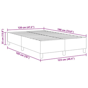 Κρεβάτι πλατφόρμα Μπλε 120 x 190 cm Υφασμάτινο Κορντουρά - Pakobazaar