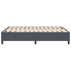 Κρεβάτι πλατφόρμα Σκούρο Γκρι 140 x 190 cm Υφασμάτινο Κορντουρά