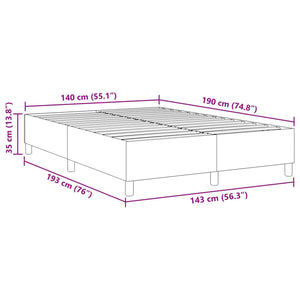 Κρεβάτι πλατφόρμα Σκούρο Γκρι 140 x 190 cm Υφασμάτινο Κορντουρά