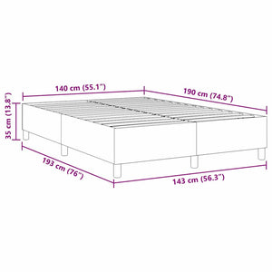Κρεβάτι πλατφόρμα Κρεμ 140 x 190 cm ύφασμα - Pakobazaar
