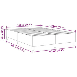 Κρεβάτι πλατφόρμα Ανοιχτό γκρι 140 x 200 cm