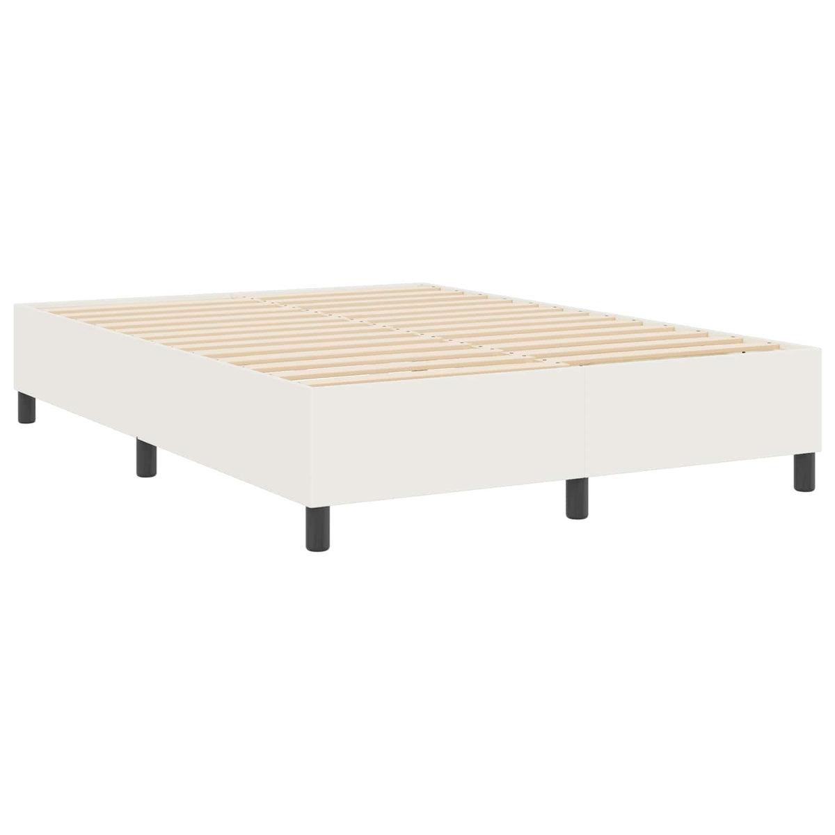 Κρεβάτι πλατφόρμα Κρεμ 140 x 200 cm Υφασμάτινο Κορντουρά - Pakobazaar