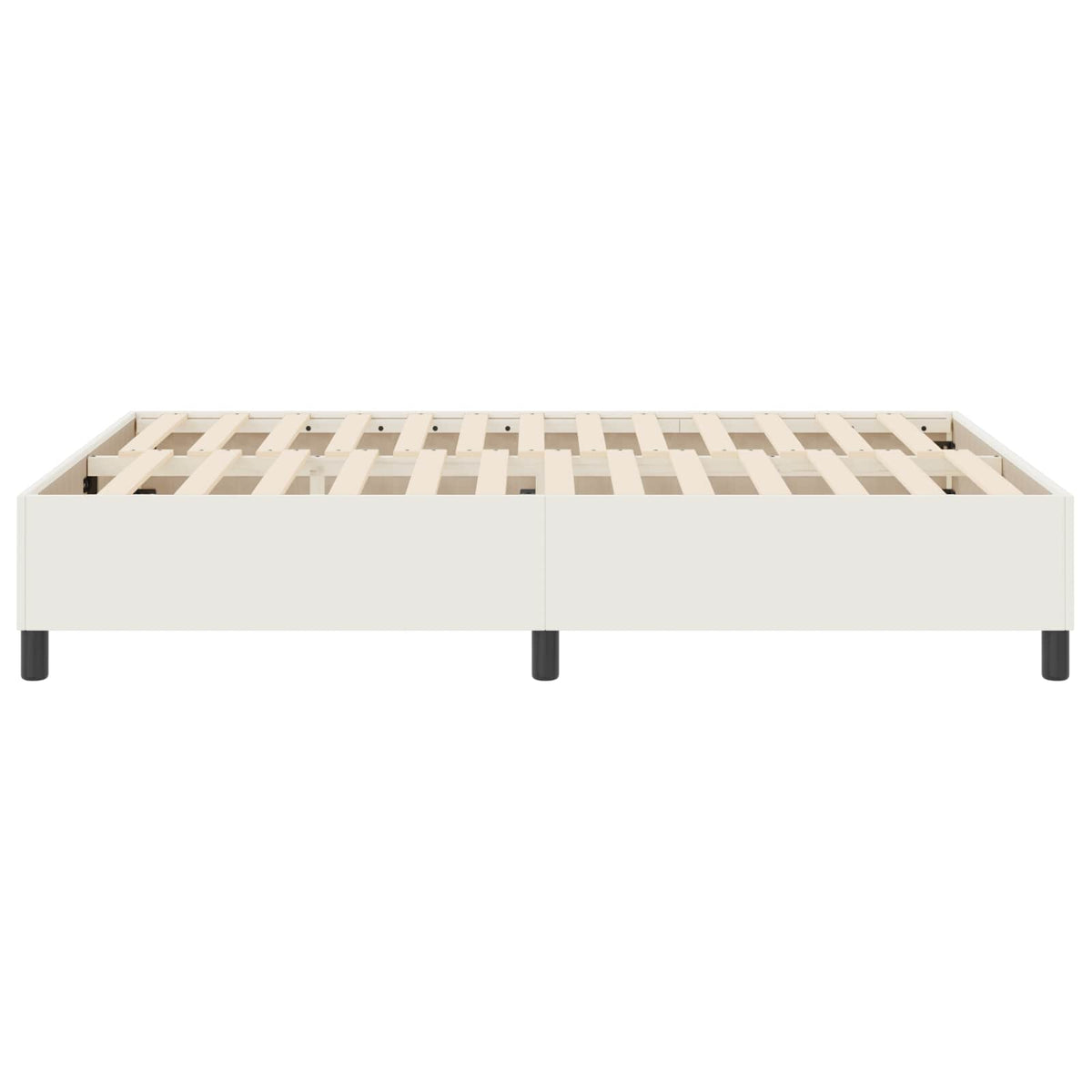 Κρεβάτι πλατφόρμα Κρεμ 140 x 200 cm Υφασμάτινο Κορντουρά - Pakobazaar