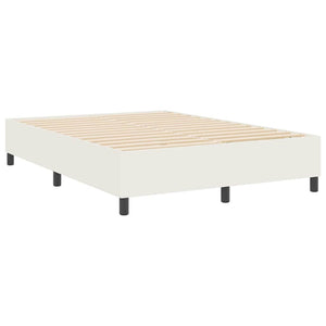 Κρεβάτι πλατφόρμα Κρεμ 160 x 200 cm Υφασμάτινο Κορντουρά